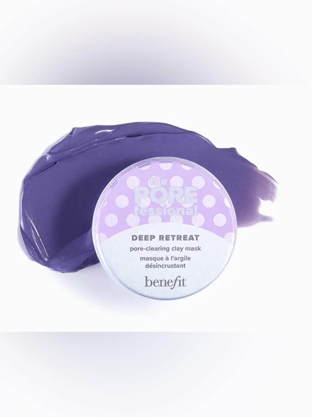 Benefit Deep Retreat Pore-Clearing Clay Mask Travel Size mini NEW! - Purple
